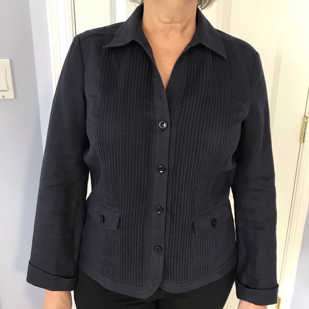 NAVY BLUE Jones New York Button-Up